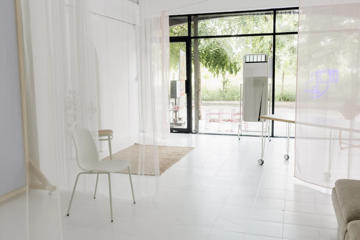 Professional video production setup with cinematic lighting located in our Chiang Mai creative production studio